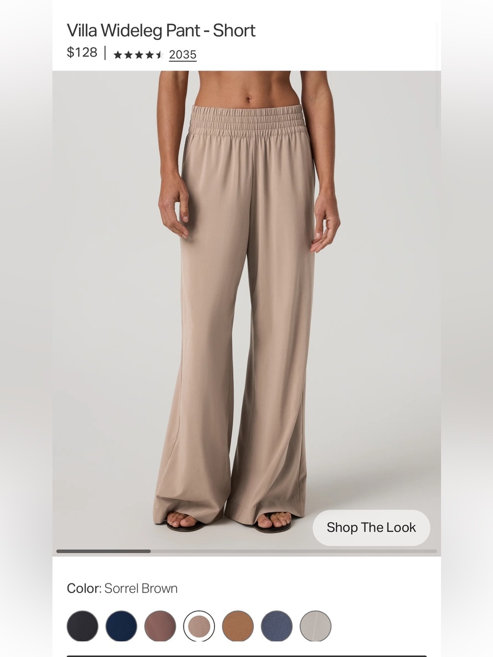 Vuori Wide-Leg Pants - XS Short - Sorrel Brown